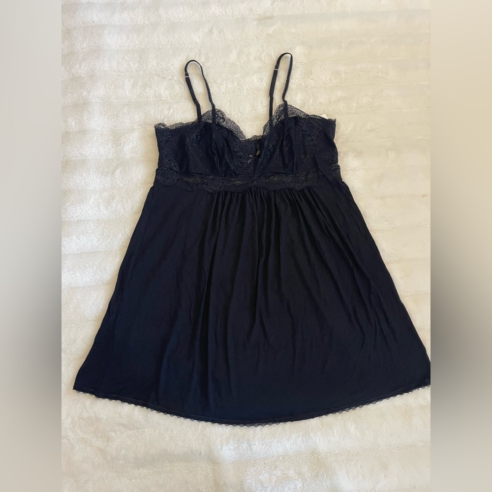 I.N.C. INTERNATIONAL CONCEPTS Heavenly Soft Lace-Trimmed Knit Nightgown Lingerie - Picture 4 of 5